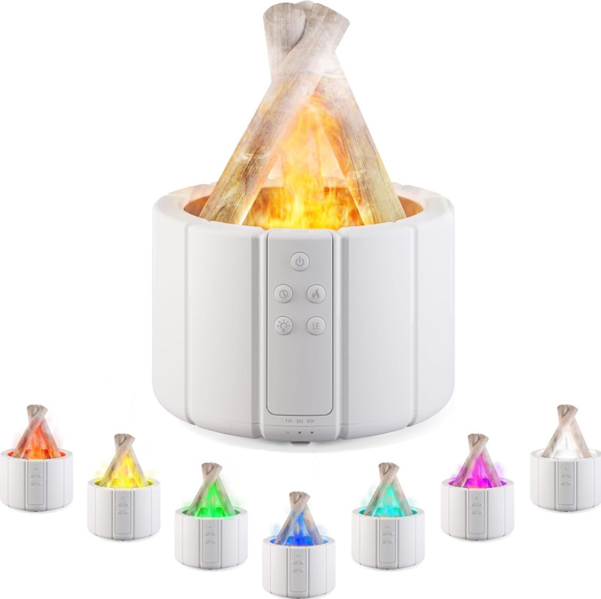 Simulated Flame Aroma Humidifier